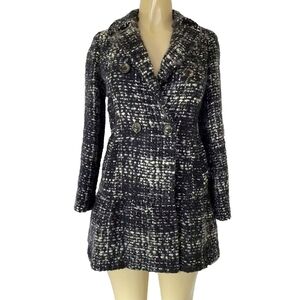 Weekend Max Mara | Wool Tweed Double Breasted Peacoat Jacket US 10
